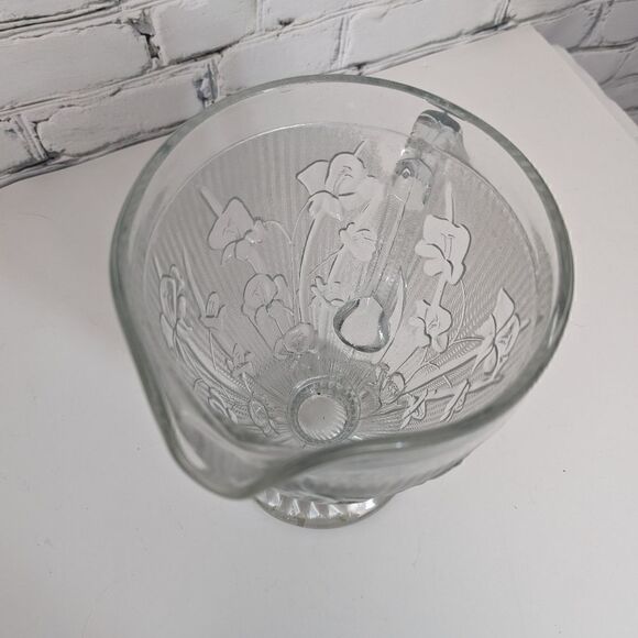 Jeanette Glass Iris Pitcher in clear - Picture 6 of 7
